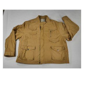 Brave Soul London Mens Faux Fur-lined Utility Chore Jacket Size 2XL